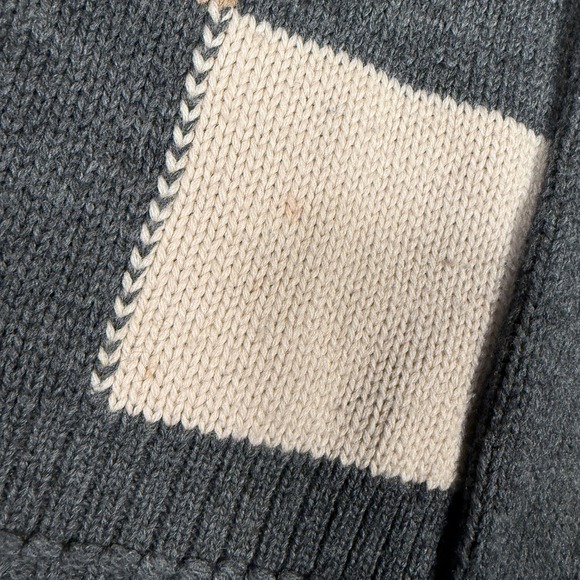 50s 60s Pendleton‎ Wool Sweater Turtleneck Gray Beige Size 38 - Picture 2 of 7